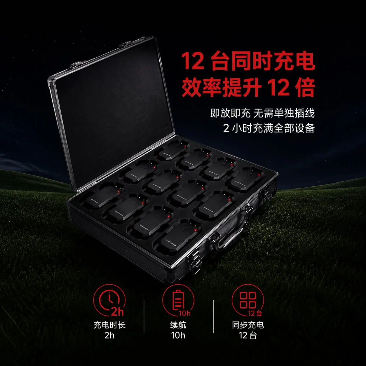 Tracker Special Charging Case 12-bit Aluminum Alloy Charging Storage 2-in-1 Batch Fast Charging