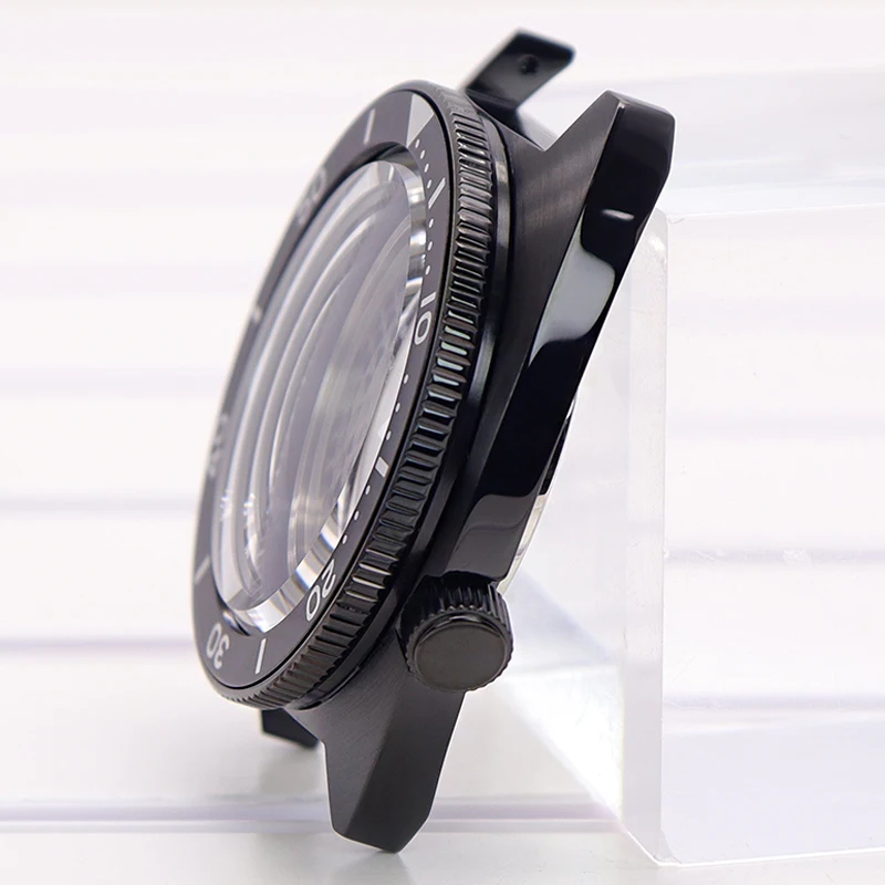 Black 41mm Men's Watch Case Watch Replacement Repair Parts Sapphire Crystal For Seiko NH35 NH36 NH34 NH38 Movements 28.5mm Dial