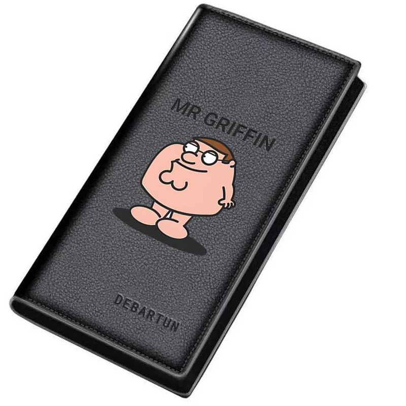 Peter Griffin cartoon body face Men's Long Wallets Business Stylish Printing Design Casual Use Christmas Valentine's Father's Da