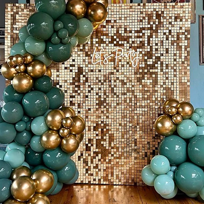 90cm~240cm Square Sequin Shimmer Wall Backdrop Decoration for School Opening Party Birthday Wedding Anniversary Photo Background