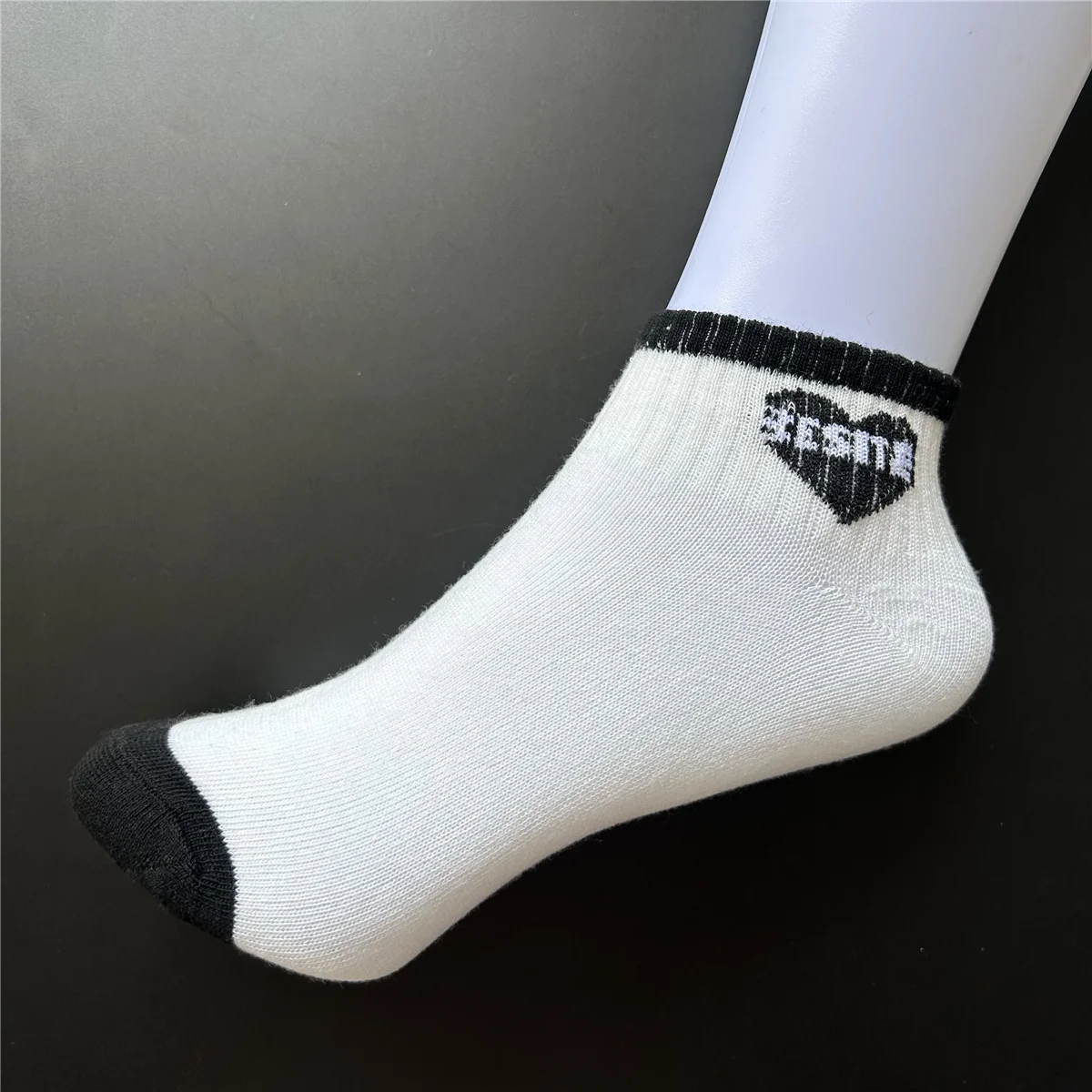 5Pairs Ankle Socks For Women 2024 New Spring Summer Cotton Breathable Black Cute Socks Female Preppy Style White Socks Girl