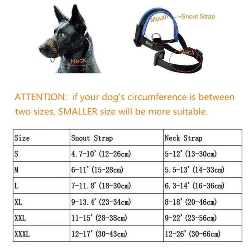 Anti Barking Dog Muzzle Small Large Medium Dogs Breathable Pet Mouth Muzzles Stop Chewing Dogs Straps Dog Accessories Products