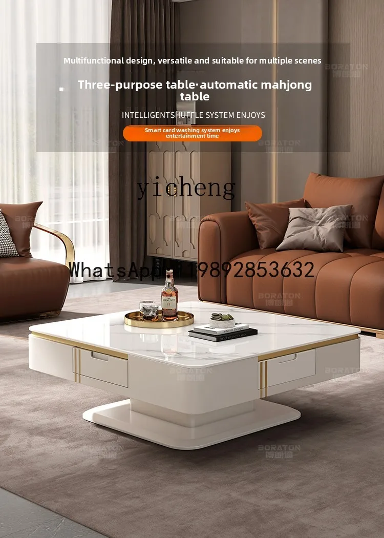 

Lifting Electric Mahjong Table Household Multifunctional Dining Table Coffee Table Mahjong Machine