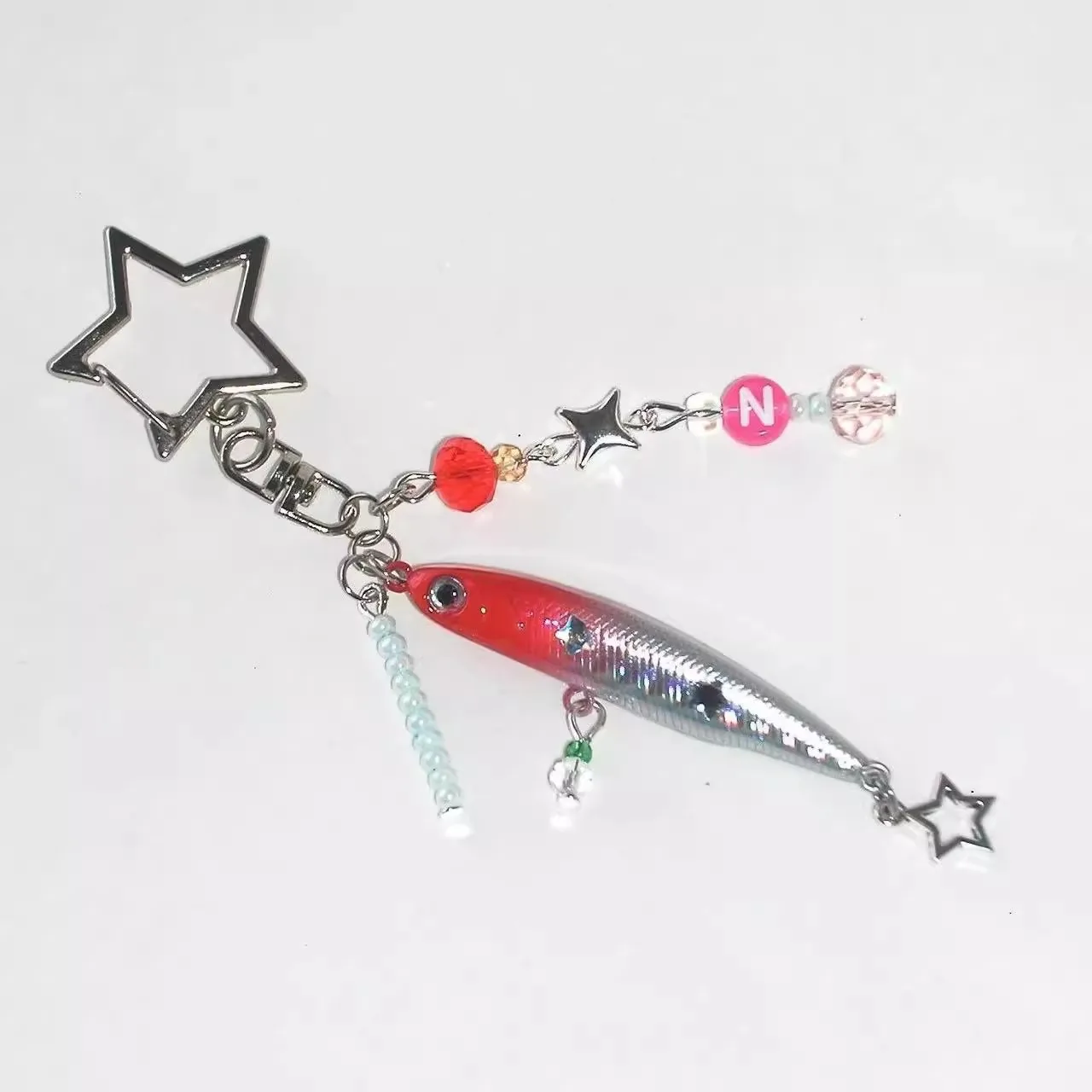 Unisex Bag Pendants Simulation Fish Rhinestone Creative Funny Cute Sweet Bag Accessories Multifunctional Keychains Phone Cases