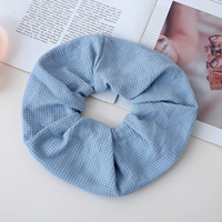 5-Piece Elegant Women's Cotton Headband - Soft Waffle Texture, 5 Pure Colors (Blue/Off-White/Light Green/Ivory/Brown), Suitable for Parties, Festivals and Daily Use, Durable and Comfortable Hair Accessories, Suitable for Ages 14 and Above