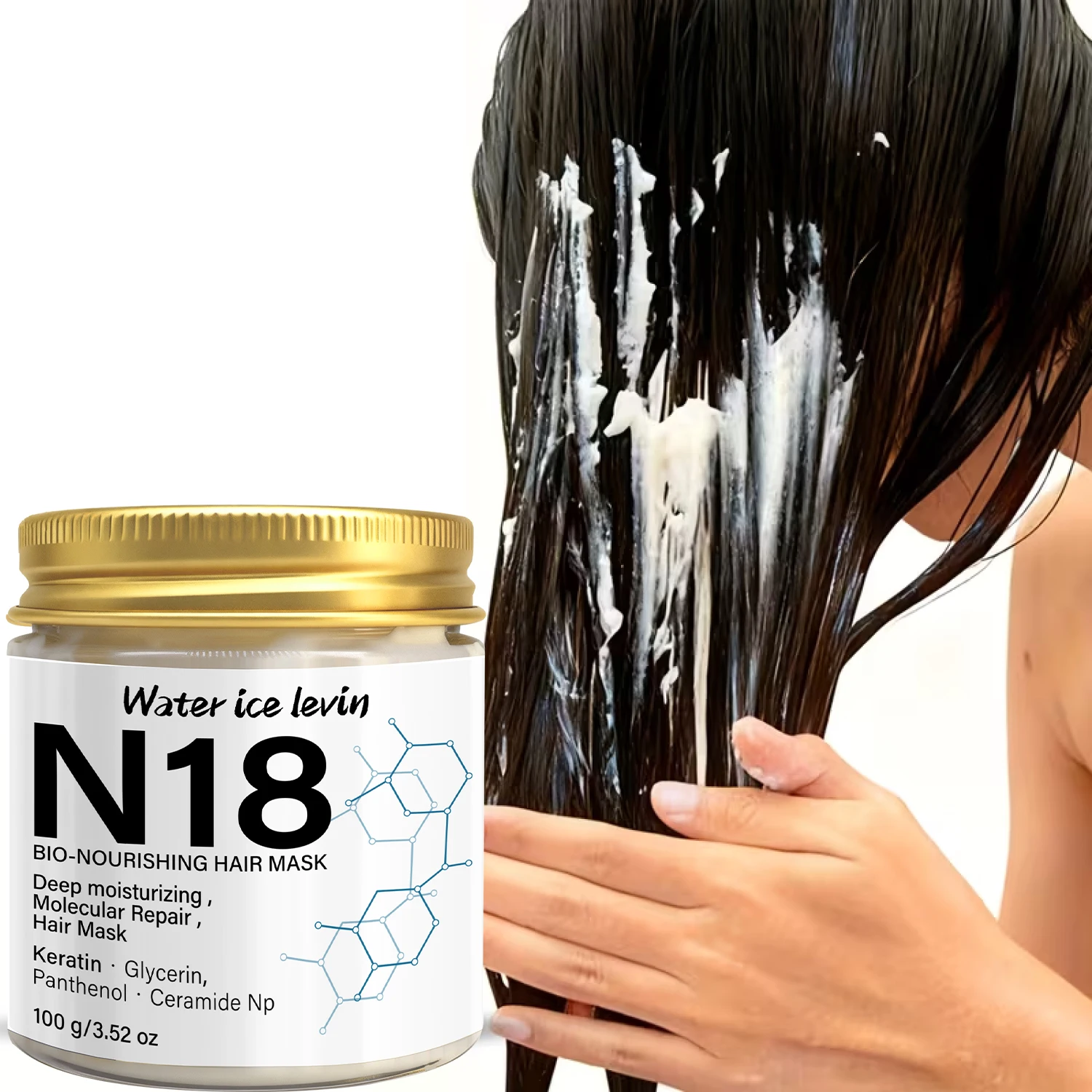 Keratin Deep Moisturizing Hair Mask with Panthenol & Ceramide – Smoothing Treatment 100g