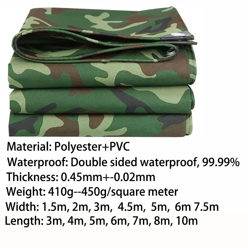 Thickened Large Tarp Waterproof Rain Cover 2*3m 4 3*5 4.5*4 6x6 8 10 Canopy Oxford Tarpaulin Canvas Awning Car Garden Boat Camp