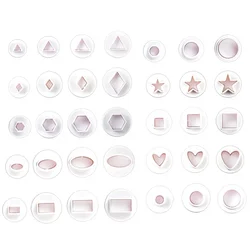 3/4pcs DIY Heart Pentagram Star Seal Round Plunger Cutter Biscuit Cookie Cake Mold Cake Decorating Tools Kitchen Accessories