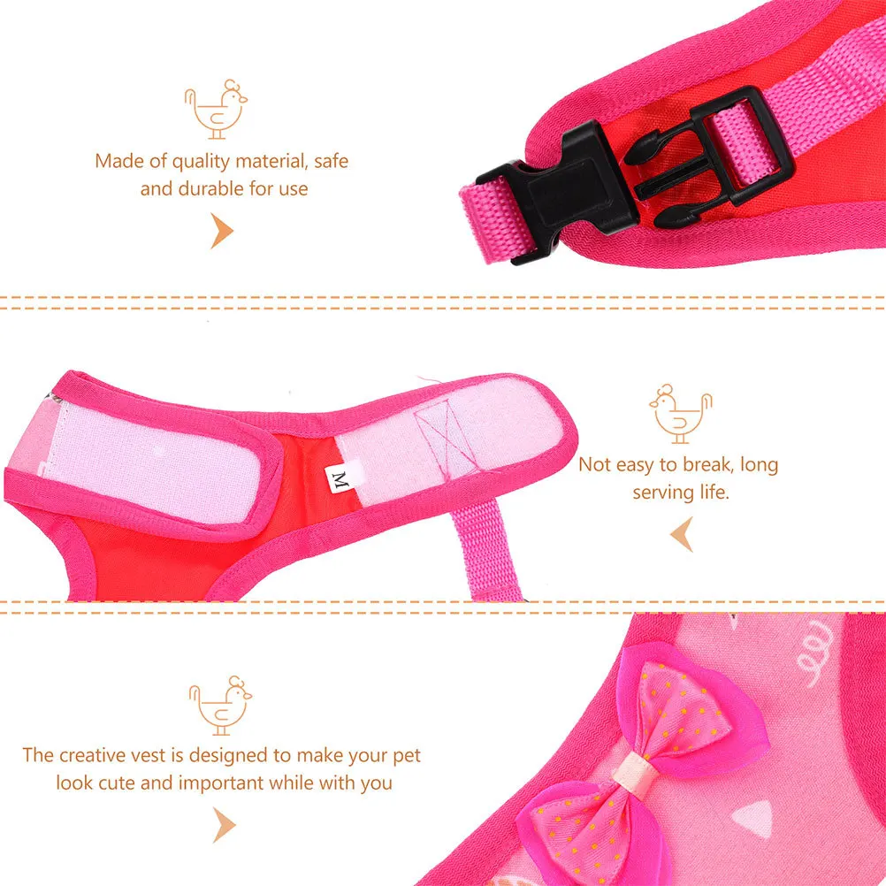 

2Sets Pet Hen Leash Durable Adjustable Rooster Harness Easy Outdoor Walking Chicken Pulling Rope Hen Leash Rooster Pulling Rope