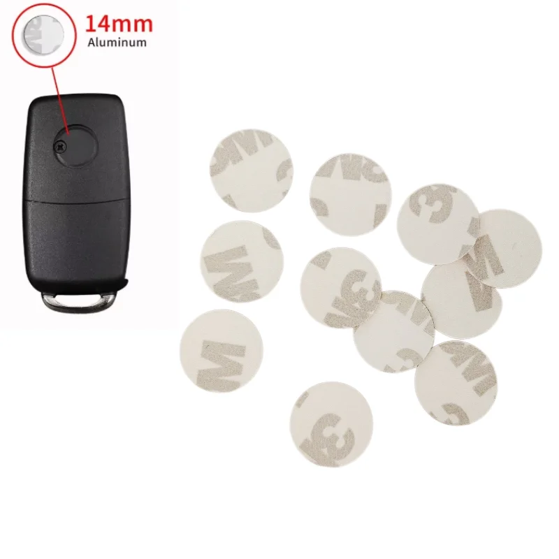 14mm Car Remote Key Fob Emblem Badge Sticker Replacement for Audi Remote Key