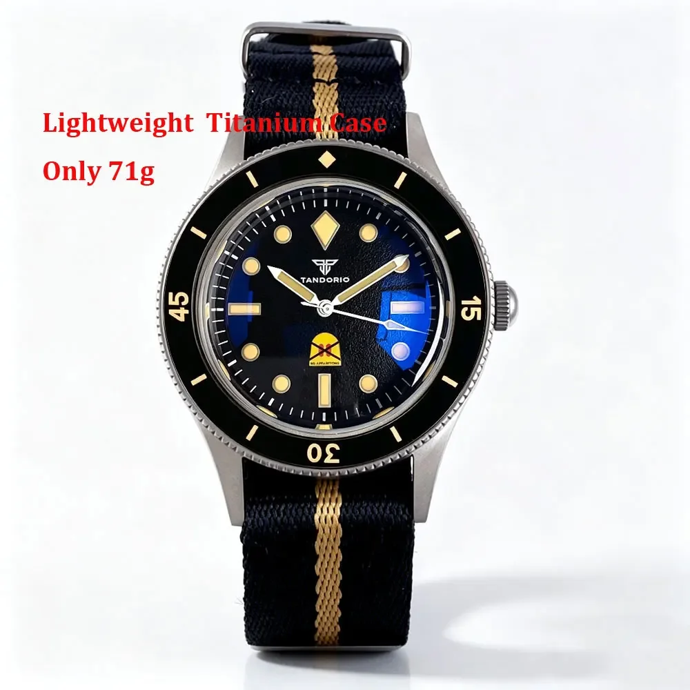 New Grade 2 Titanium Watch Japan NH35/MIYOTA 8215 Bubble AR Sapphire Glass Vintage 20ATM Luminous Wristwatch
