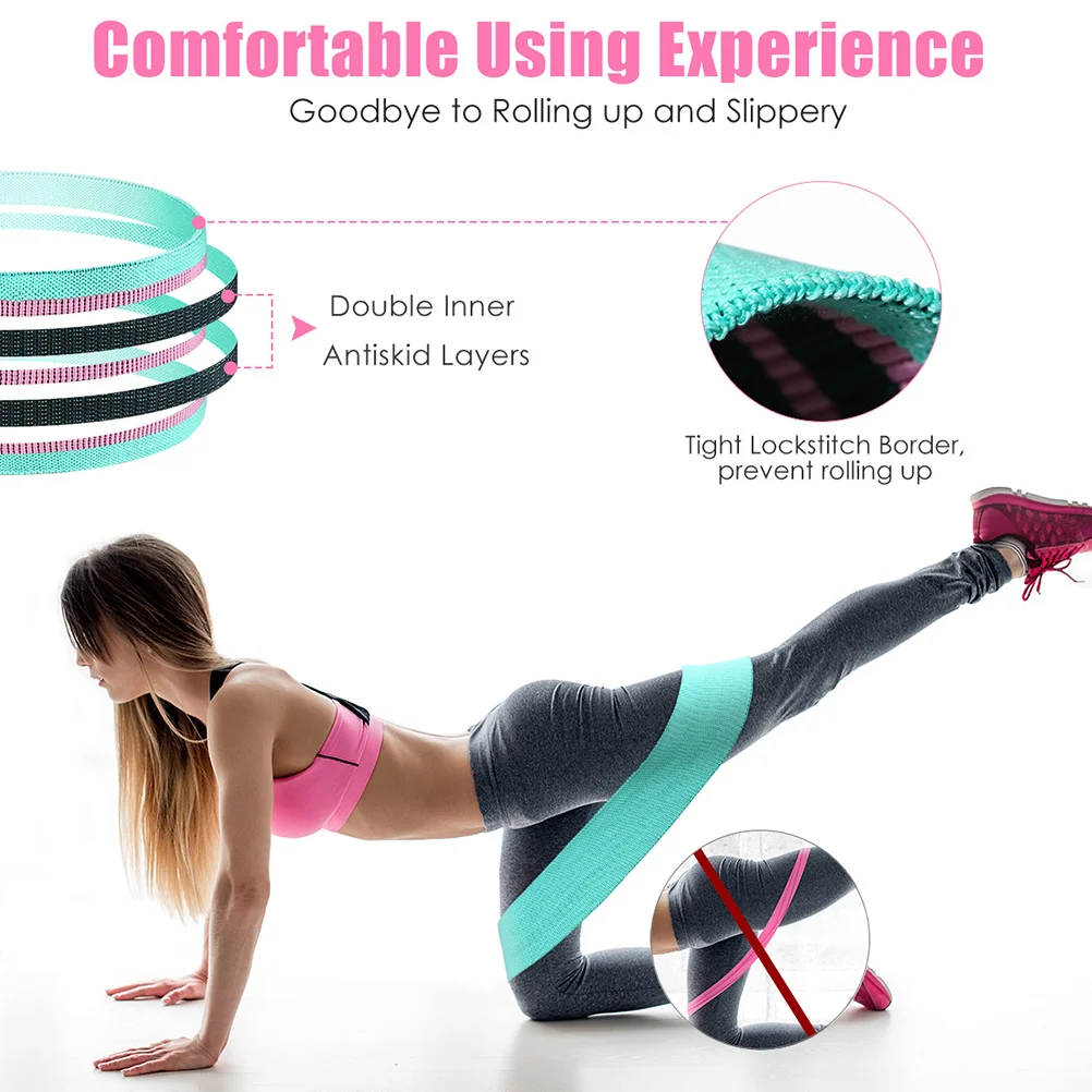

1Set Exercise Resistance Belt Strong Pressure Resistant Yoga Strap Increase Flexibility Poses Training Stretch Belt