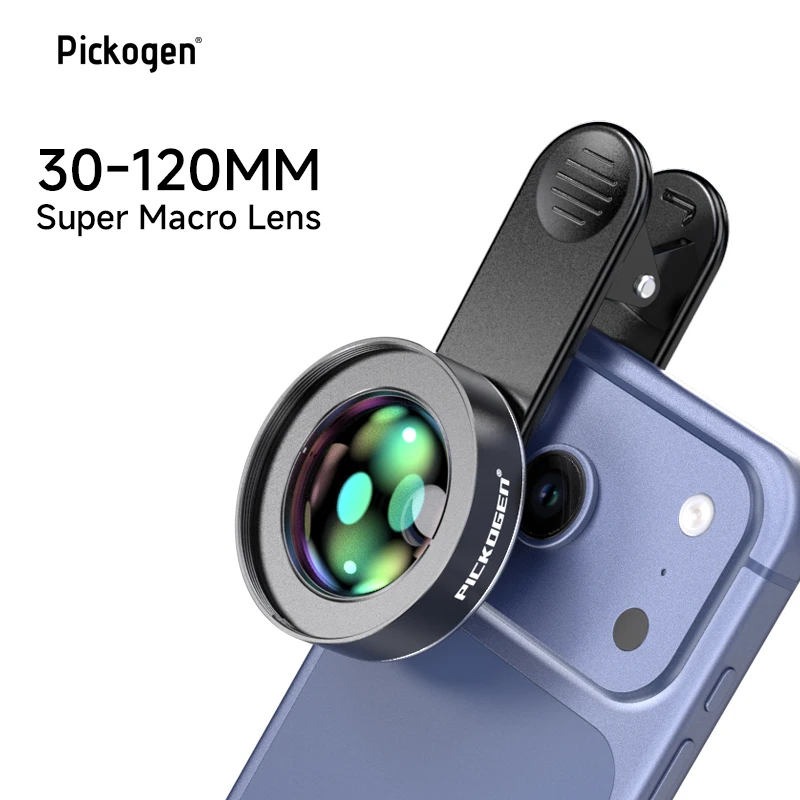 

Макрообъектив PICKOGEN 120 мм, профессиональный 4K HD 10x Super Macro универсальный фотообъектив с клипсой для iPhone, Samsung, Android