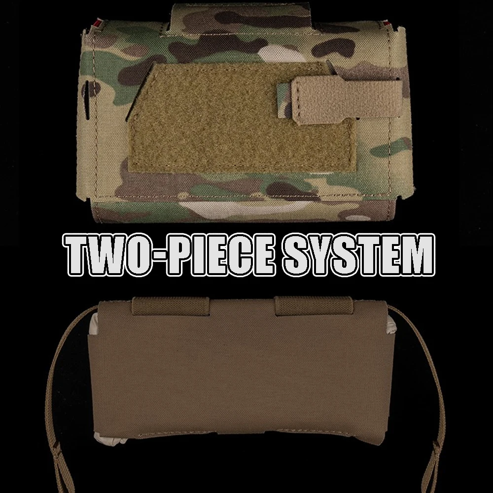 Israel Compact Trauma Kit Tactical MOLLE Rapid First-aid Pouch Survival Two-Piece System Med Roll Carrier Hypalon Handle Bag