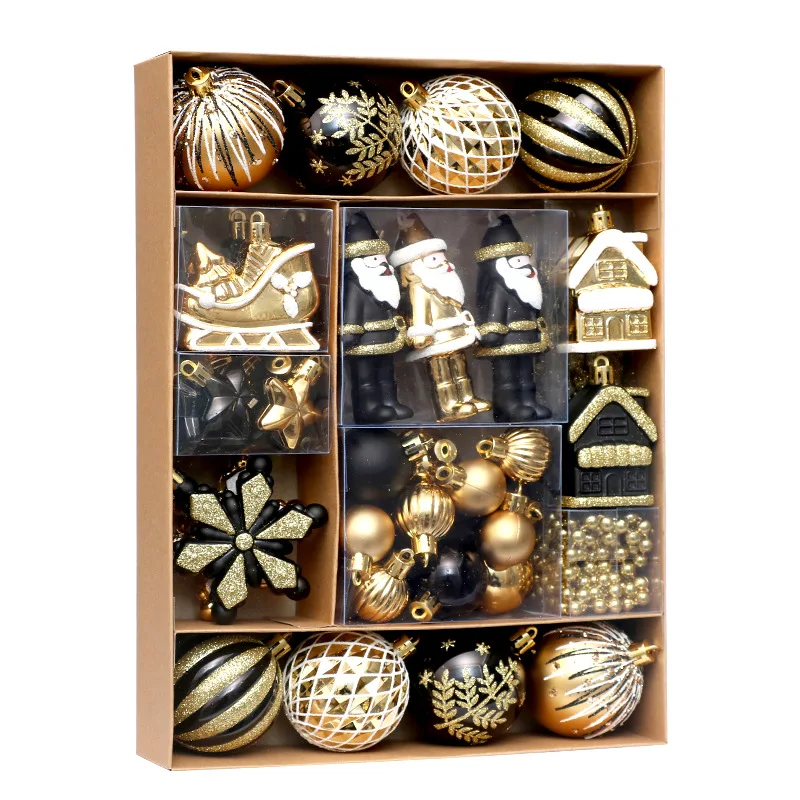 Christmas Ball Ornaments, Plastic Pendants, Christmas Tree Decoration, Home Supplies, 2024