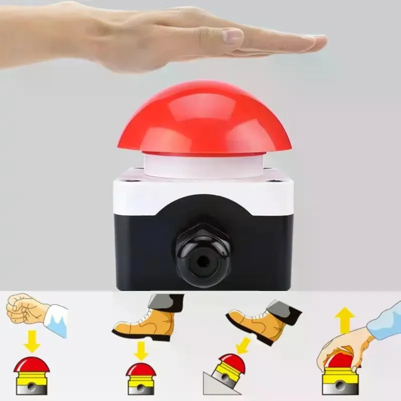 Waterproof Pedal Switch - Self Reset & Locked, NO/NC, /, As Emergency Stop Button For Contactor IP67