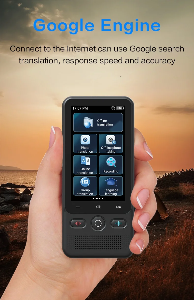 138 لغة عربية روسية غير متصلة بالإنترنت AI ChatGPT ترجمة صوتية متزامنة صوت إلى مسجل ترجمة النص