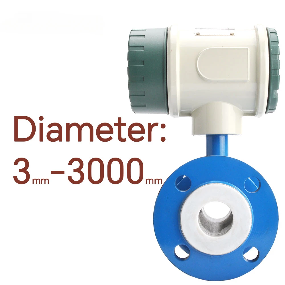 2 4 8 Inch Digital Display Water Flow Meter Pipeline  Pump Liquid Electromagnetic Magnetic Flowmeter