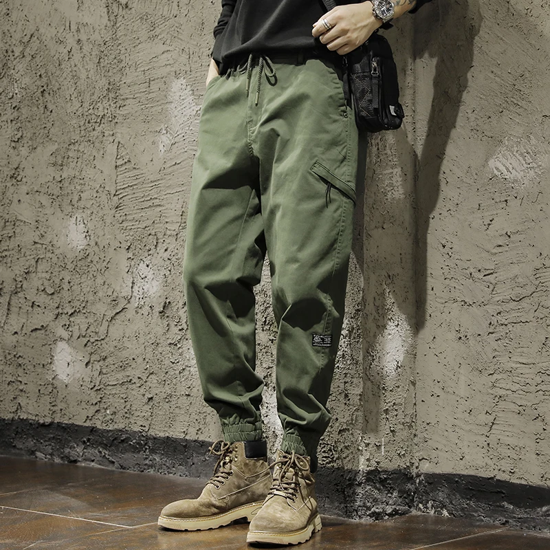 

Ретро американские военные рабочие брюки, мужские модные брендовые повседневные брюки с манжетами на подкладке, молодежные свободные длинные брюки