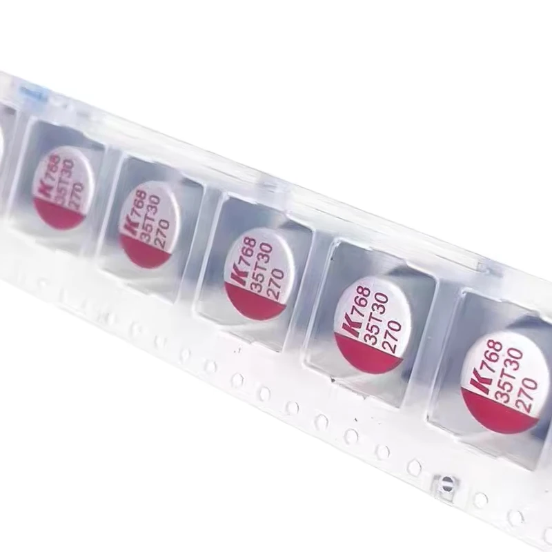 1 SZT./PARTIA Chipowe kondensatory solidne 35V270UF 270UF/35V kEMET Rozmiar 10X12 do płyt głównych komputerów — zdjęcie produktu 4