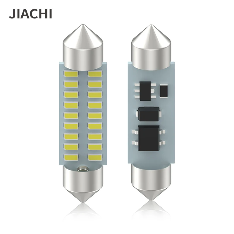 

Jiachi 10 шт. 12-24 В C5W светодиодный светильник C10W светодиодная лампа 36 мм 41 мм 42 мм 3014 18 чип светодиодный гирлянда купольная внутренняя лампа номерного знака