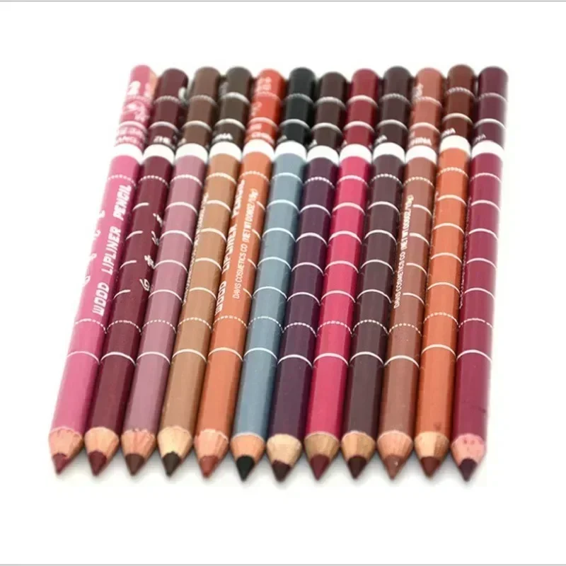 New 2025 Hot Sale New 12 Color 1Set Professional Metal Makeup Pencil Lipstick Suitable Women's Makeup Matching Lipstick Supplies