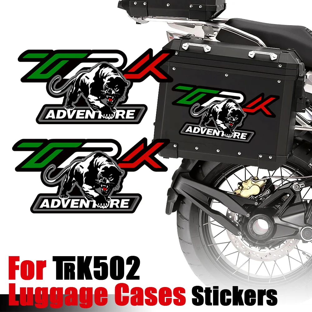 

Motorcycle For Benelli TRK502 TRK 502 AdventureTrunk Luggage Cases Box Panniers Aluminium Top Side Stickers Decal