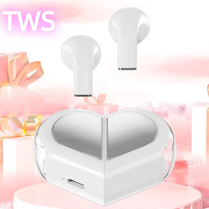 

Creative HI-FI High Quality Multifunctional Rotatable Splicing K520 Bluetooth5.3low Latency Earphone Heart TWS Wireless Earphone