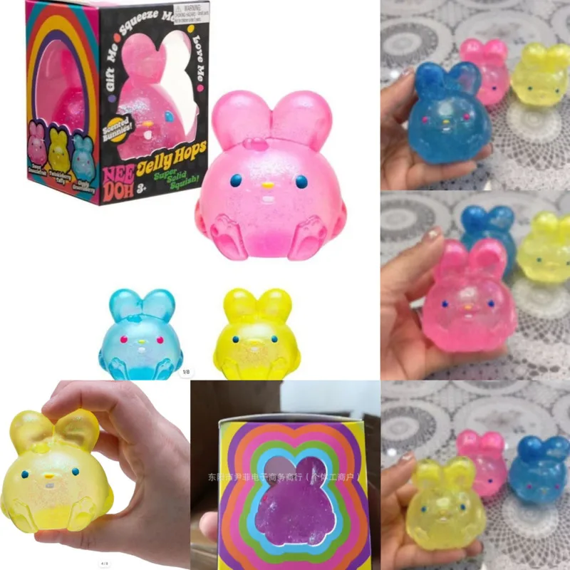 

Bunny Realistic Cute Rabbit Squishy Toy Stress Relief Squeeze Toy Soft Non-Sticky Fidget Bunny Decor For Home Gift Wholesale New