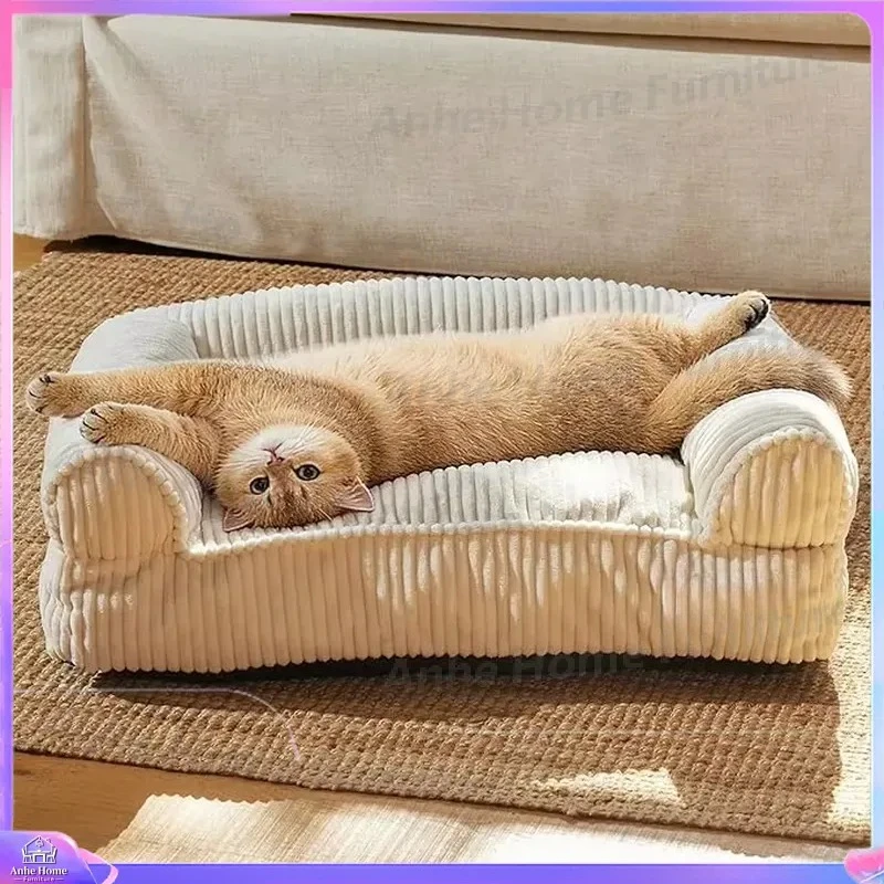 Orthopedic Dog Sofa Bed Waterproof Pet Couch for Small Dogs Large Cats Indoor Comfortable Animal Furniture 28 Inch Washable