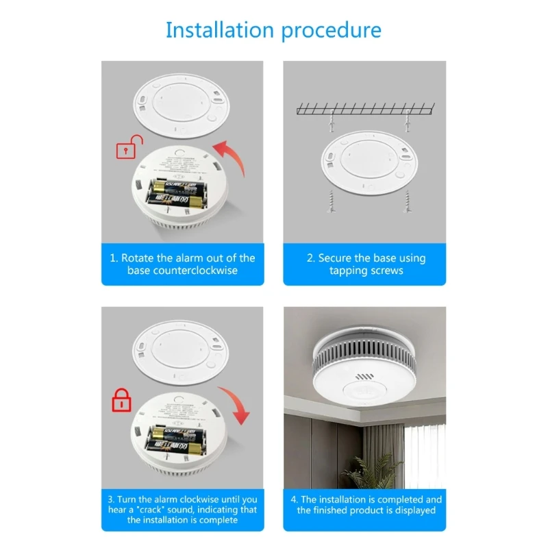 Slimme WiFi-rookmelders Rooksensor 2,4 GHz-verbinding voor HomeSecurity