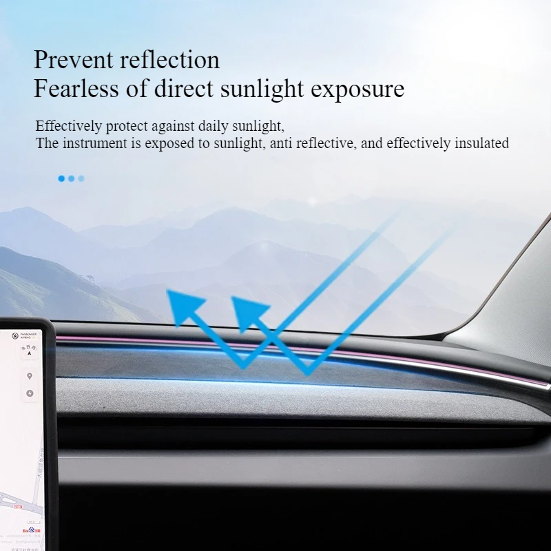 

Anti-UV Dashboard Cover for Tesla Model 3/Y Center Console Accessories Dash Mat Protector Pad Sunshade for Model Y Juniper 2025