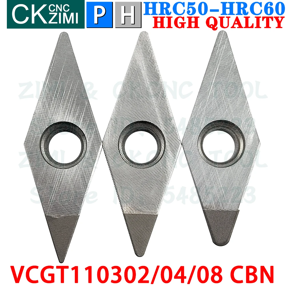 VCGT110302 VCGT110304 VCGT110308 CBN Boron Nitride Inserts Turning Inserts Tools VNMG VCGT 1103 CBN CNC Metal Lathe Cutting Tool