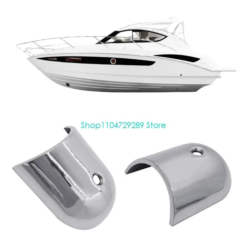 D8KE Marine Hardware End Cap Cover, Stainless Steel Rounded Guard with Smooth Polished Finish for Boat Trim Replacement and