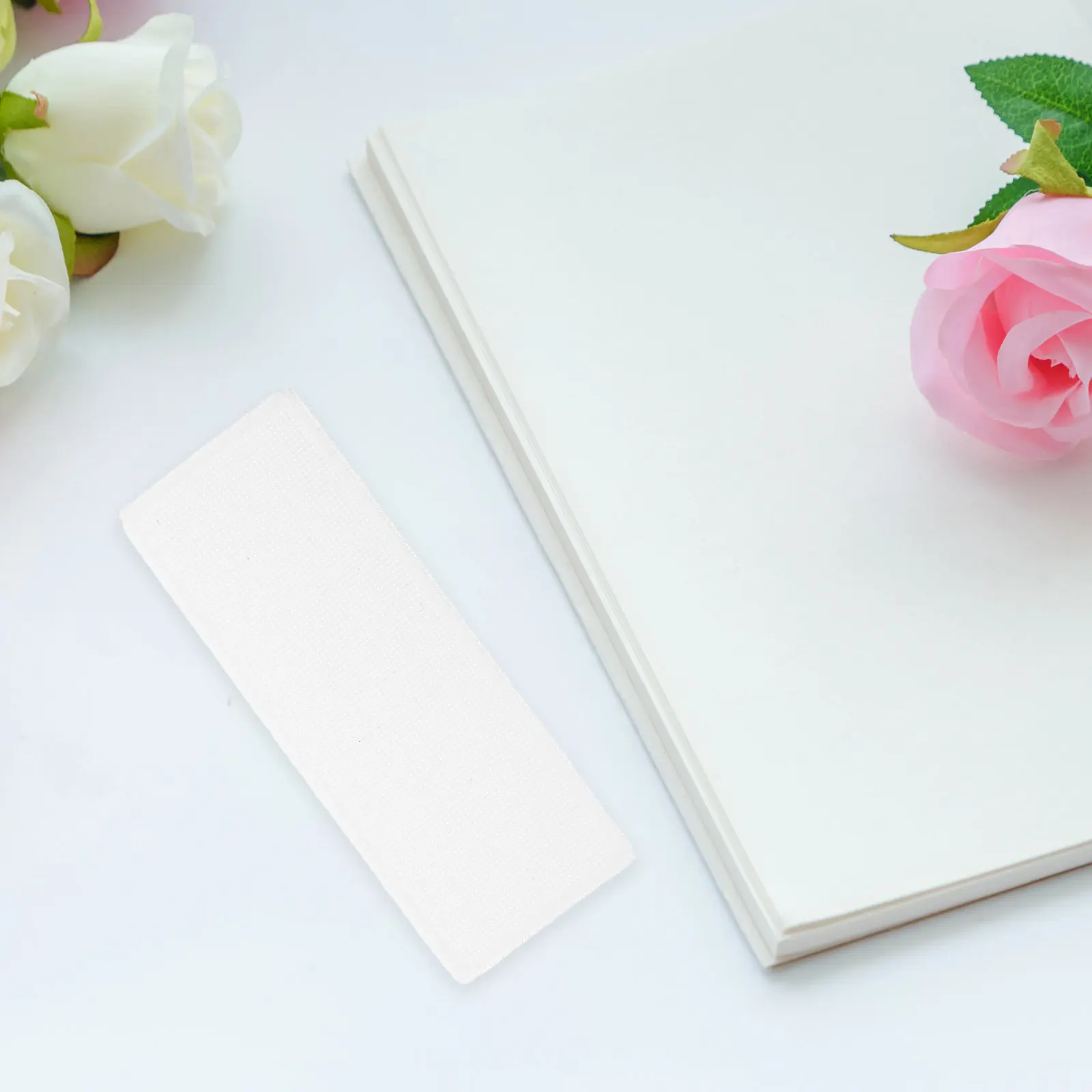 

12Pcs Cross Stitch Blank Bookmarks Fabric Embroidery Canvas Plain Sheets for DIY Craft Stitching Project Handmade Bookmark