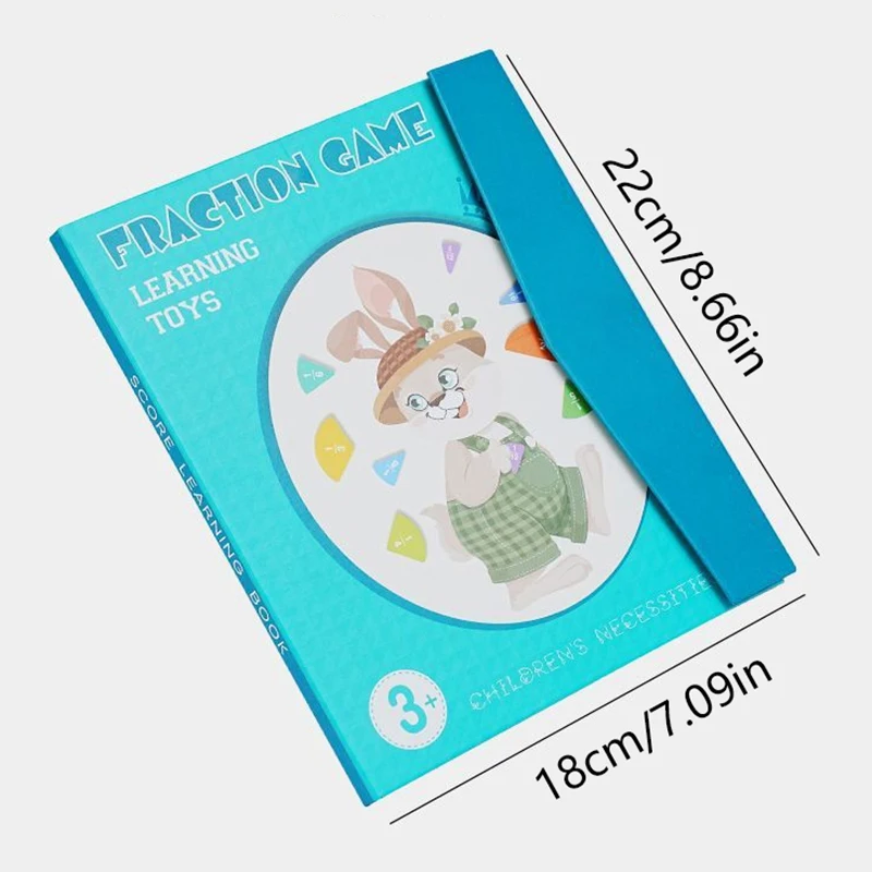 Livre de fractions magnétiques pour enfants, livre de démonstration de fractions magnétiques, ensemble de carreaux et de cercles de fractions magnétiques