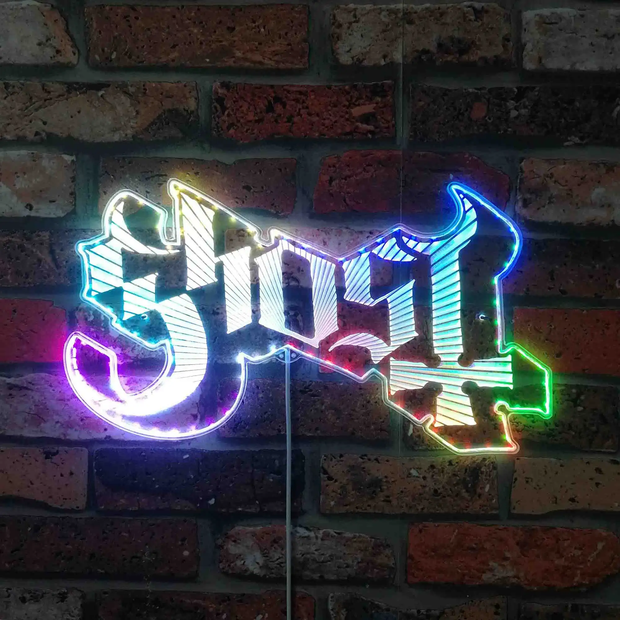 

Неоновая светодиодная вывеска Ghost Rock Band Papa с динамическими цветами RGB