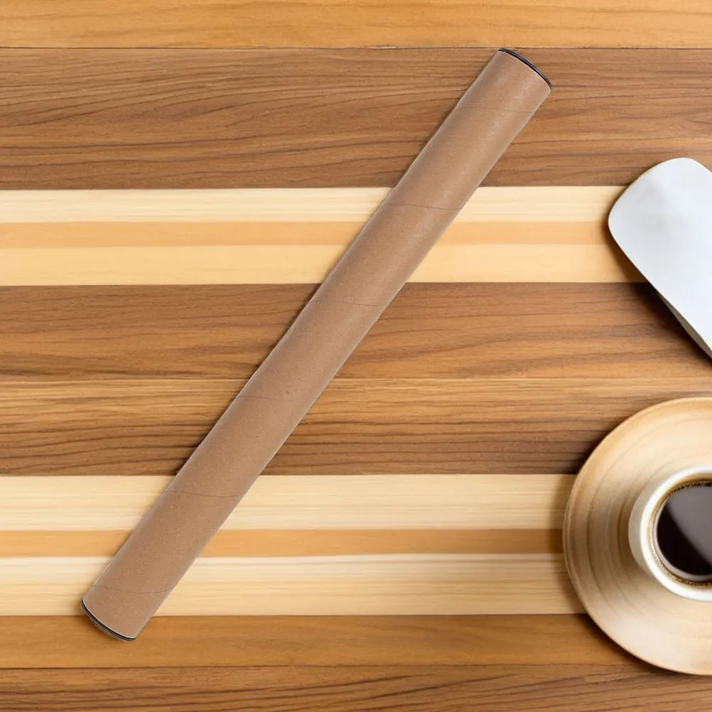 8pcs Kraft Paper Poster 40X4Cm Round Mailing Storage Tubes With End Caps For Artwork Documents Paintings Postal Packaging