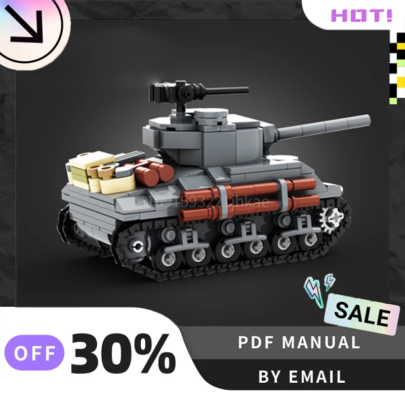 [471PCS] Angepasst MOC Sherman Jumbo Kreative Bausteine Set STEM Pädagogisches Spielzeug Bau Modell Kit Geburtstag Geschenke