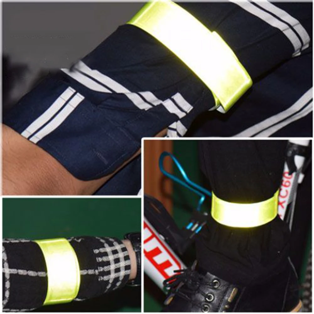 30*3cm Highlight Reflective Bands High Visibility Reflect Straps For Wrist Arm Ankle Leg Night Running Cycling Reflector Tape