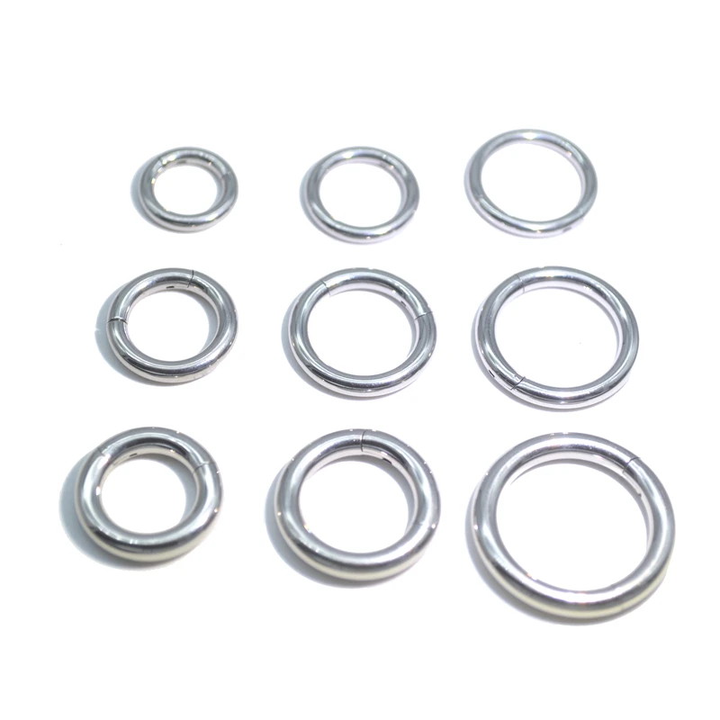 

1PCS 2mm 2.5mm 3mm Segment Clickers Stainless Steel Hoop Ring Thick Hinged Septum Lip Ear Cartilage Body Piercing