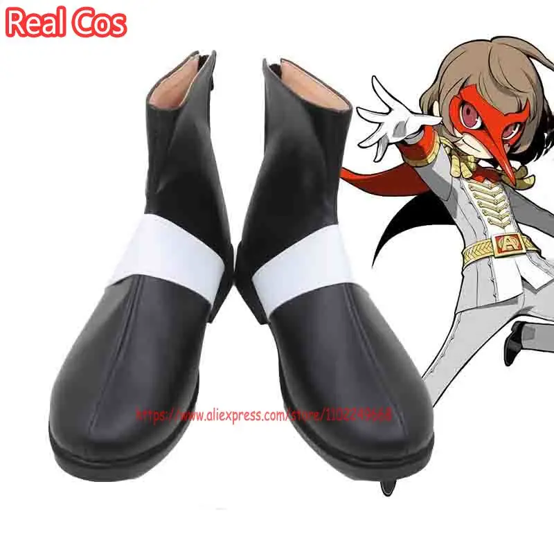 RealCos أنيمي شخصية 5 غورو Akechi أحذية بوت قصيرة تأثيري إكسسوارات أحذية هالوين كرنفال لعب الأدوار زي الدعائم النساء الرجال