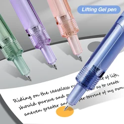 3Pcs Lifting Gel Pen Set, 0.5mm ST Pen Tip, Good-looking and Silent for Students, High-quality Retractable and Smooth Writing