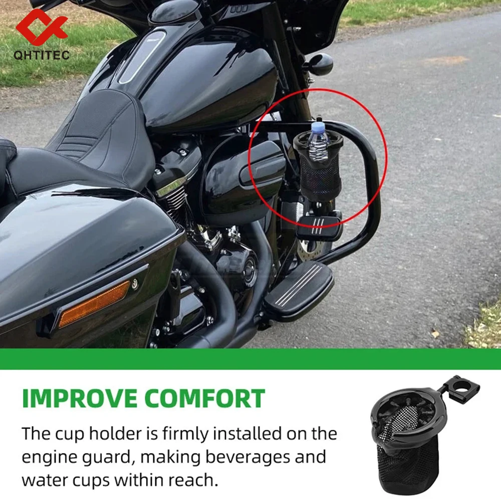 Wbh-22mm Cup Holder  22Mm Bar Motorcycle Cup Holder Kettle Holder Universal For Moto Bike Electric Scooter Net Bag Cup Holder