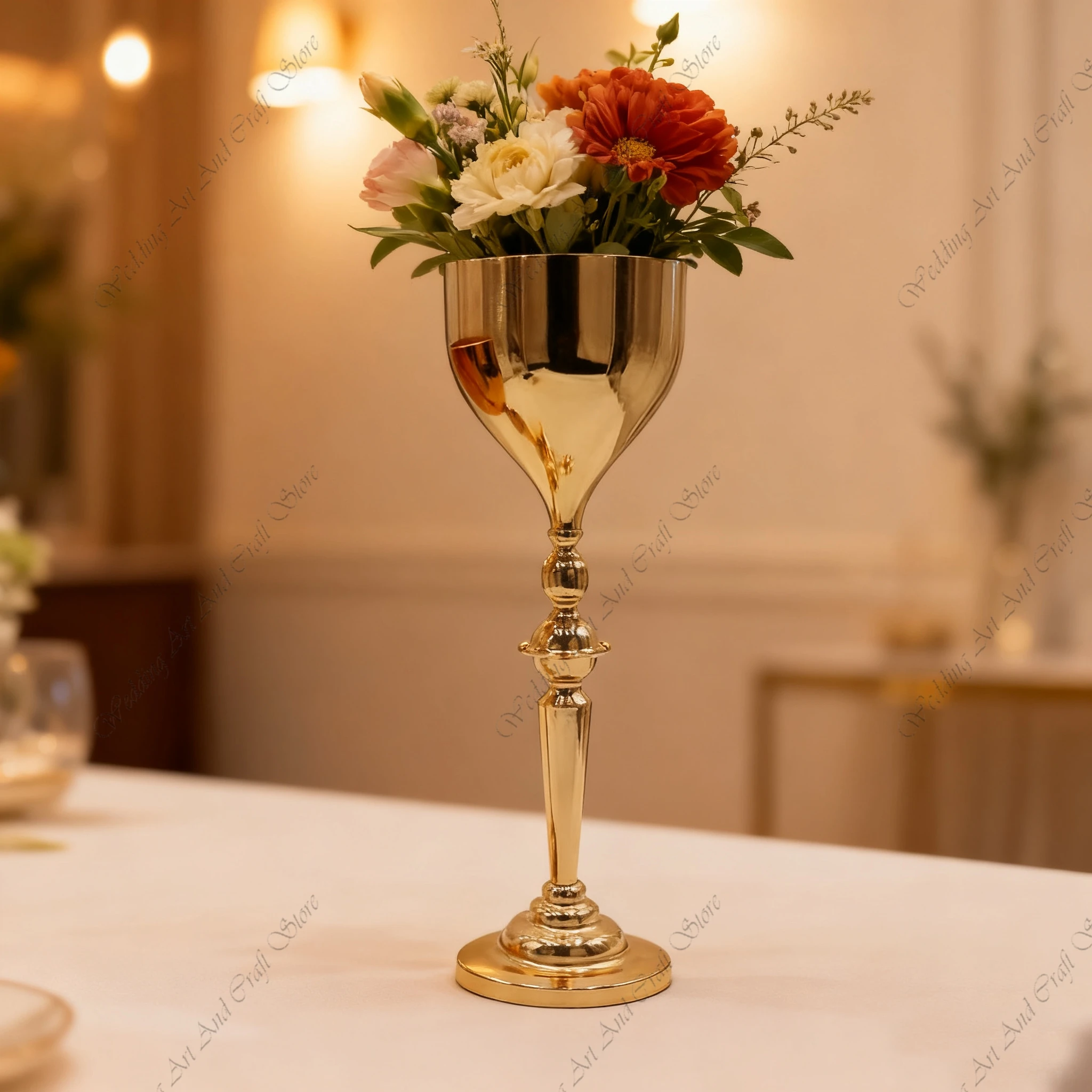 

10pcs f30 40-80cm Wedding Backdrop Stage Decoration Tabletop Iron Vase Tall Gold Metal Flower Stand Wedding Centerpieces ivy462