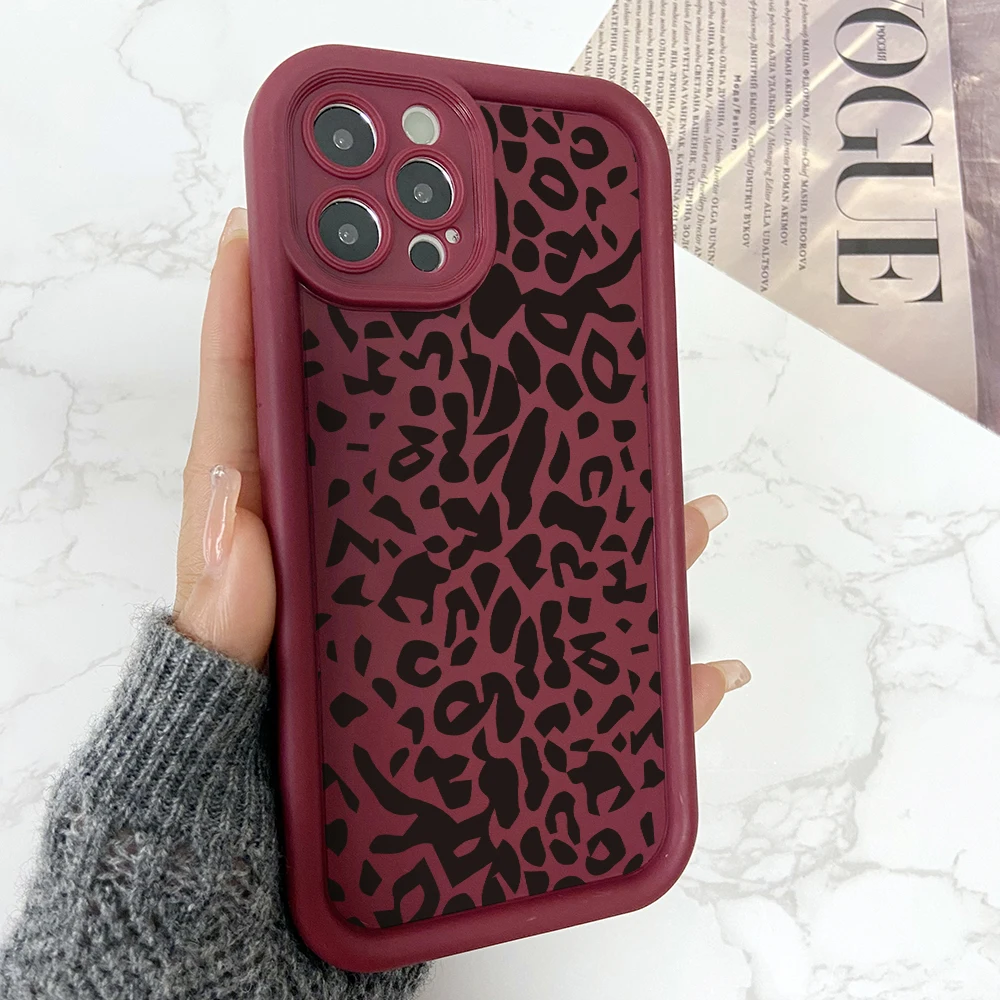 Fashion Leopard Print Phone Case for OPPO A98 A95 A78 A76 A74 A72 A58 A55 A54 A53 A38 A33 A31 A17 A16 A15 4G 5G Capa