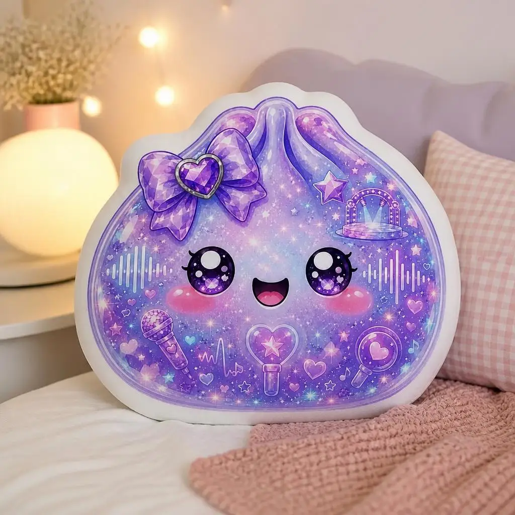 Kpop Music Lightstick Dumpling Kpop Gift Cute Kawaii Plush Pillow Cushion Funny Stuffed Throw Pillow Home Decor Gift Sofa Bed