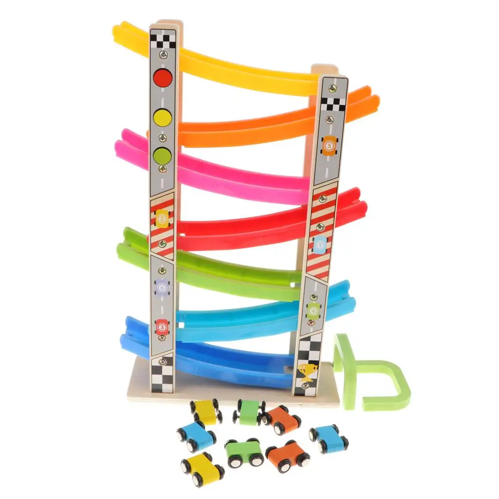 Colorful Ramp Track & Racing Car Playset Educational Developmental Game Gift