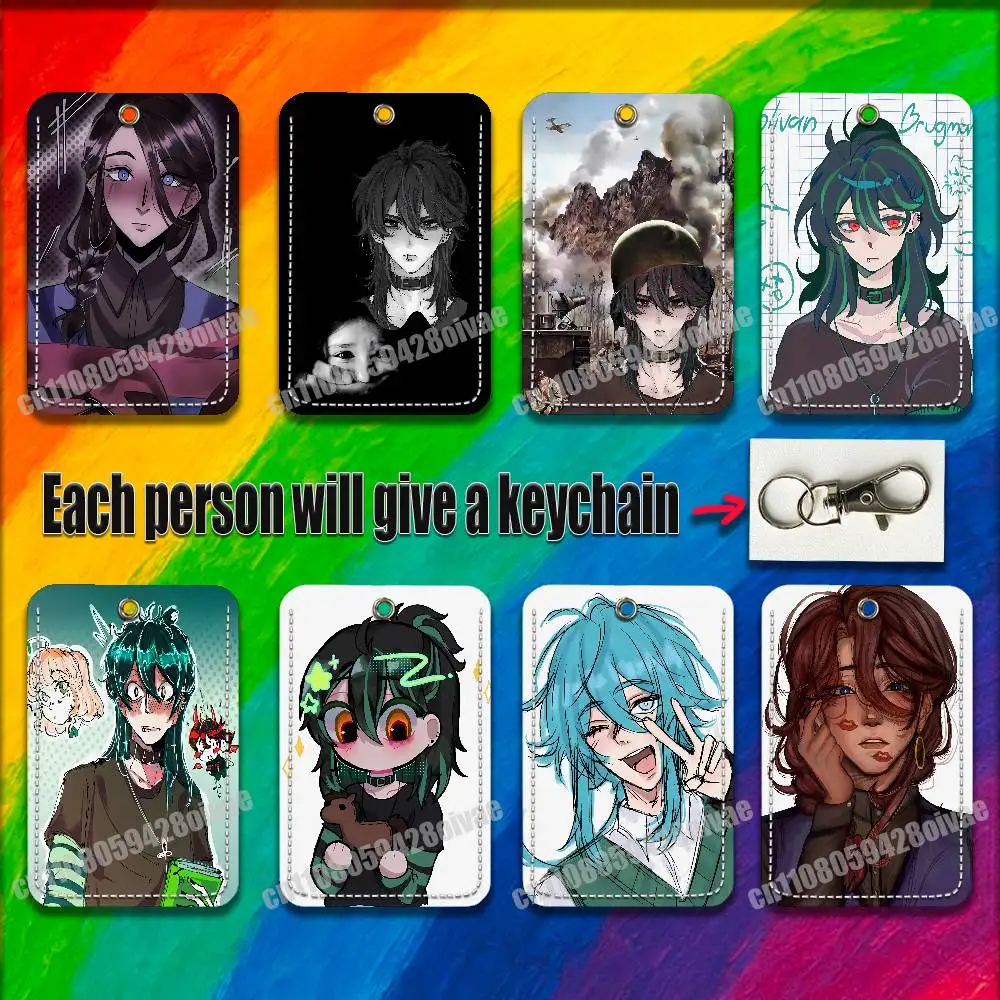 The Kid at the B-Back SOL CROWE For ID Clips Credit Bank Access Water Card Holder Cover Decoration Bag Key Keychain