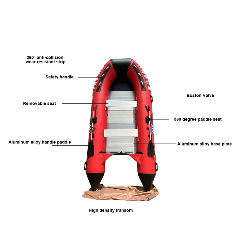جودة عالية 3.6 م 6-7 أشخاص الوقاية من الفيضانات قارب سريع PVC قارب مطاطي قارب إنقاذ قابل للنفخ #6